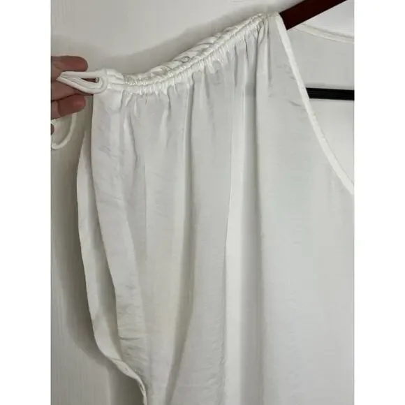 CAbi Seaside White Blouse Top Dolman Tie-Sleeve V-Neck #5895 Size Medium - Picture 3 of 7